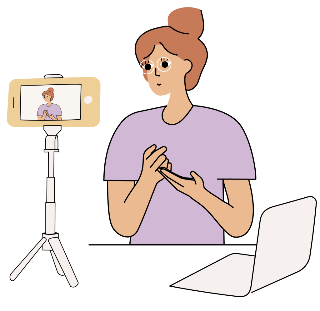 illustration création de contenu réseaux sociaux lucile aime