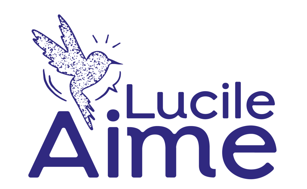 logo agence de communication lucile aime bleu