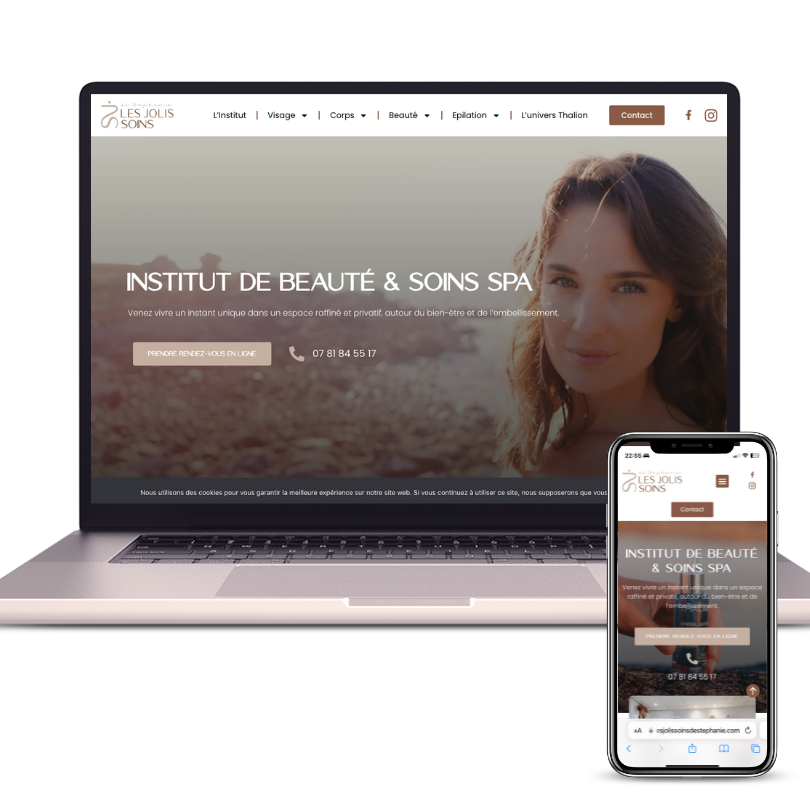 creation site internet institut beauté par agence lucile aime